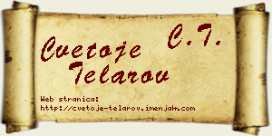 Cvetoje Telarov vizit kartica